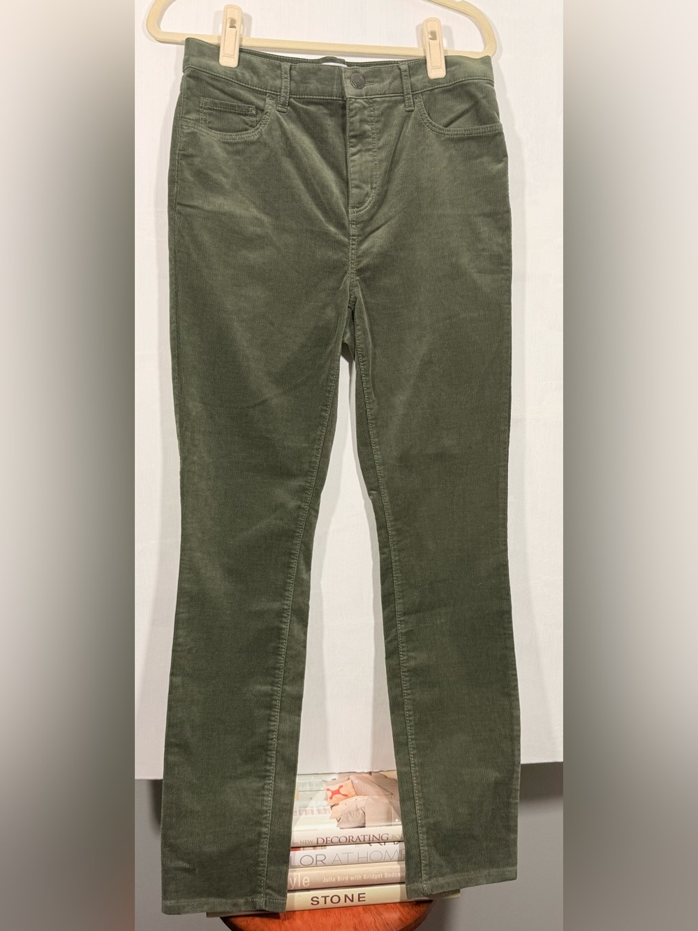 LOFT Olive Green Corduroy Slim Jeans